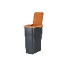 CUBO DE BASURA PARA RECICLAR 15 LITROS  COLOR NARANJA 20 X 31 X 42 CM