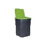 CUBO DE BASURA PARA RECICLAR 45 LITROS  COLOR VERDE 36.5 X 36 X 51  CM