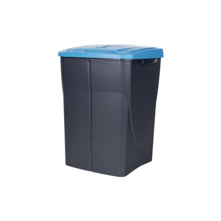 CUBO DE BASURA PARA RECICLAR 45 LITROS  COLOR AZUL 36.5 X 36 X 51  CM