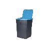CUBO DE BASURA PARA RECICLAR 45 LITROS  COLOR AZUL 36.5 X 36 X 51  CM