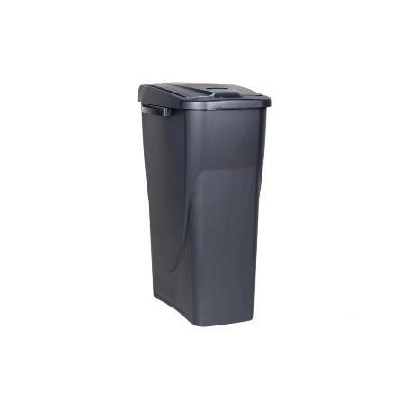 CUBO DE BASURA PARA RECICLAR 25 LITROS  COLOR GRIS 21.5 X 36 X 51 CM