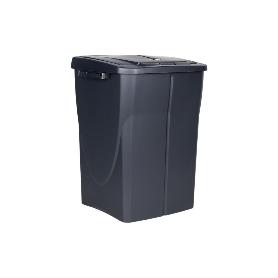 CUBO DE BASURA PARA RECICLAR 45 LITROS  COLOR GRIS 36.5 X 36 X 51  CM