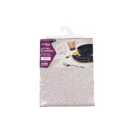 MANTEL REDONDO PÉTALOS ANTIMANCHAS RESINADO JACQUARD CONFECCIONADO 50 % ALGODÓN 50 % POLIÉSTER 1,80 M