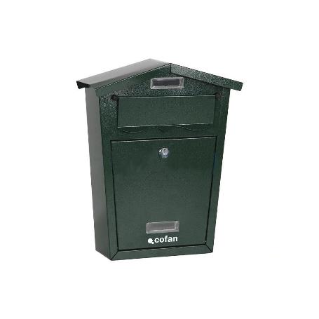 BUZÓN CORREO EXTERIOR VERDE MODELO LETTER 320X215X85MM