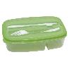 FIAMBRERA VERDE RECTANGULAR CON CUBIERTOS 1,5 L