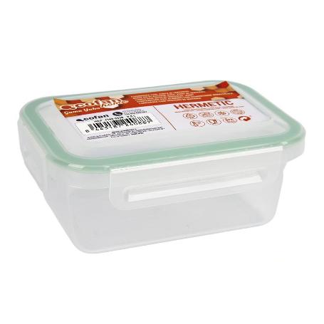 FIAMBRERA VERDE RECTANGULAR CON JUNTA BI-MATERIA MODELO YUBA 1,4 L