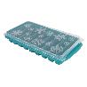 CUBITERA HIELO CON TAPA COLOR TURQUESA 12.5X26X4 CM VENTA UNITARIA