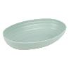 FUENTE OVALADA VERDE AGUA 24X16X5.5CM MODELO NARA 1080ML   CAJA 6 UNID.