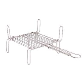 PARRILLA DOBLE INOX 400 X 400MM