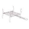 PARRILLA DOBLE INOX 450X 450MM