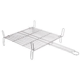 PARRILLA DOBLE INOX 500 X 500MM