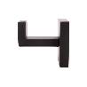 PERCHA NEGRA MATE DE ACERO CON DISEÑO CUADRADO GAMA FAIAL 5,5 X 6 X 5,5 CM