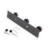 PERCHERO DE PARED NEGRO DE ACERO CON 3 POMOS 15,6 X 2,7 X 2,8 CM