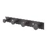 PERCHERO DE PARED NEGRO DE ACERO CON 4 POMOS 21,6 X 2,7 X 2,8 CM