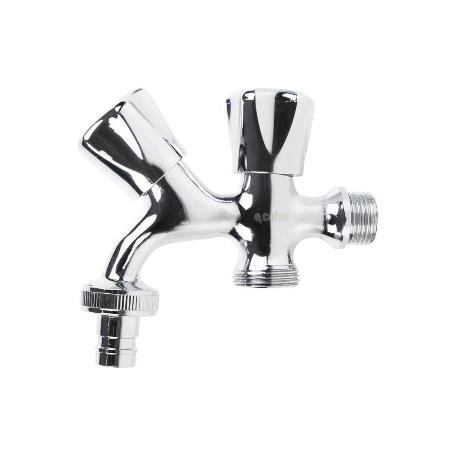 PACK DE 2 GRIFOS DE DOBLE SALIDA DE  AGUA PARA LAVADORA / LAVAVAJILLAS