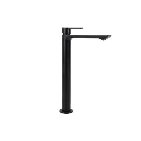 GRIFO ALTO MONOMANDO PARA LAVABO NEGRO MATE MODELO KERCH  25MM