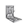 MESA PLEGABLE RECTANGULAR BLANCA CON BLOQUEO DE SEGURIDAD 180X70X72 CM