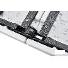 MESA PLEGABLE RECTANGULAR BLANCA CON BLOQUEO DE SEGURIDAD 180X70X72 CM