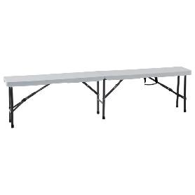 BANCO PLEGABLE RECTANGULAR BLANCO 180X25X43CM