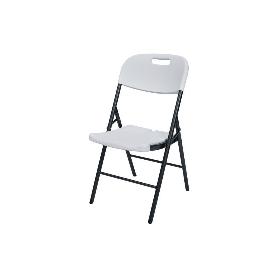 SILLA PLEGABLE BLANCA 46X53X88 CM   CAJA 2 UNID.
