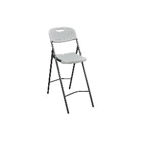 SILLA ALTA PLEGABLE BLANCA  ALTURA ASIENTO 74 CM VENTA UNITARIA