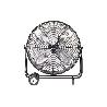 VENTILADOR INDUSTRIAL DE SUELO CON 3 VELOCIDADES Ø75 CM 200 W
