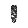 FUNDA ACOLCHADA PARA TABLA DE PLANCHAR 135 X 53 CM ROSAS NEGRAS