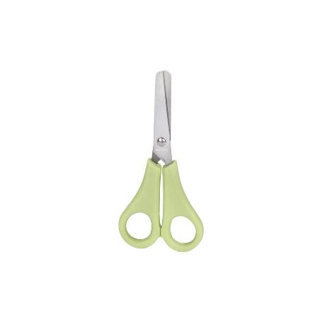 TIJERA ESCOLAR CON PUNTA REDONDA DE COLOR VERDE 13,3 CM