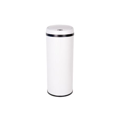 CUBO DE BASURA BLANCO CON SENSOR Y CUBO INTERIOR 50 L 30,5 X 78 CM