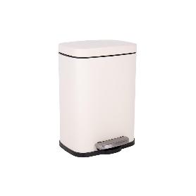 CUBO DE BASURA BEIGE CON PEDAL Y CUBO INTERIOR 5 L 21 X 18,5 X 30 CM