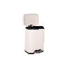 CUBO DE BASURA BEIGE CON PEDAL Y CUBO INTERIOR 5 L 21 X 18,5 X 30 CM