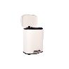CUBO DE BASURA BEIGE CON PEDAL Y CUBO INTERIOR 20 L 34,2 X 29,3 X 44 CM