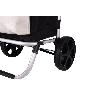 CARRO DE LA COMPRA NEGRO Y BEIGE PLEGABLE DE ALUMINIO CON 2 RUEDAS GRANDES 43 L