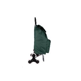 CARRO DE LA COMPRA VERDE PLEGABLE DE HIERRO CON 6 RUEDAS SUBE ESCALERAS 42 L