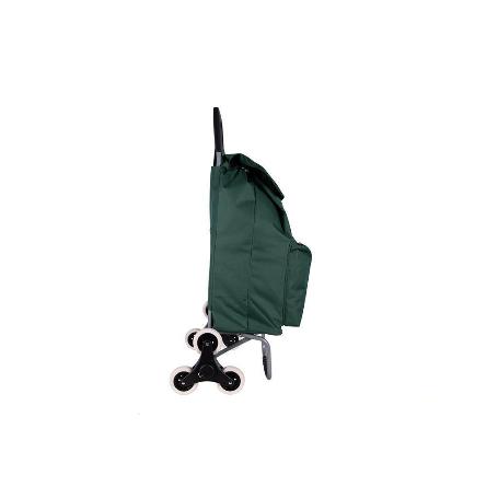 CARRO DE LA COMPRA VERDE PLEGABLE DE HIERRO CON 6 RUEDAS SUBE ESCALERAS 42 L