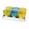 VELA AROMÁTICA DE CITRONELA VASO DECORADO  200 G   CAJA 6 UNID.