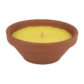 VELA AROMÁTICA DE CITRONELA RECIPIENTE TERRACOTA 300 G   CAJA 6 UNID.