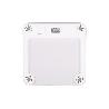 BÁSCULA DE BAÑO DIGITAL BLANCA CON PANTALLA LCD, USB Y MEDICIÓN IMC DE GRASA VISCERAL 30 X 30 X 2,2 CM