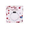 BÁSCULA DE BAÑO DIGITAL BLANCA CON PANTALLA LCD, USB Y MEDICIÓN IMC DE GRASA VISCERAL 30 X 30 X 2,2 CM