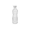 BOTELLA DE VIDRIO TRANSPARENTE CON TAPÓN ACERO INOXIDABLE 1 L   CAJA 6 UNID.