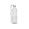BOTELLA DE VIDRIO TRANSPARENTE CON TAPÓN ACERO INOXIDABLE 1 L   CAJA 6 UNID.