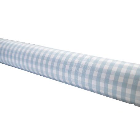 ROLLO DE MANTEL ANTIMANCHAS CUADROS AZULES 1,40 X 20 M