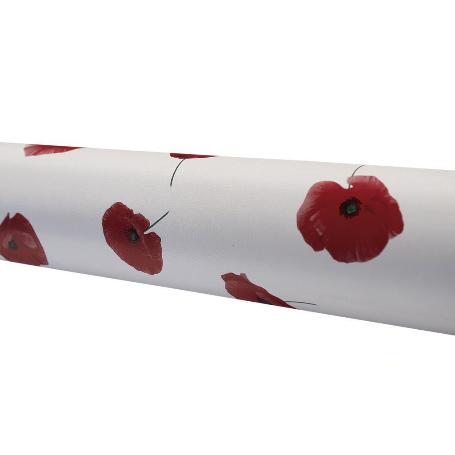 ROLLO DE HULE DISEÑO AMAPOLAS 1,40 X 20 M
