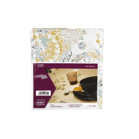 MANTEL ANTIMANCHAS MOSAICO CALIDO 1,40 X 1,40