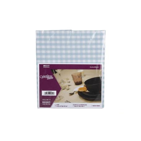 MANTEL ANTIMANCHAS CUADROS AZULES 1,40 X 3,00