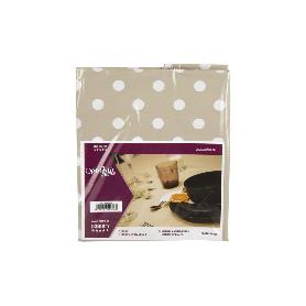 MANTEL ANTIMANCHA LUNARES BEIGE 1,40 X 1,80