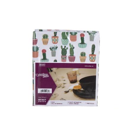 MANTEL ANTIMANCHAS CACTUS  1,40 X 1,40