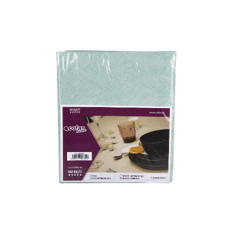 MANTEL ANTIMANCHAS RESINADO TURQUESA   1,40 X1,40M