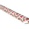 ROLLO DE MANTEL RESINADO ANTIMANCHAS LAZOS Y PIÑAS 75% ALGODÓN 25% POLIÉSTER 1,40 X 15 M