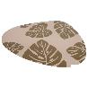 BAJOPLATO FORMA TRIANGULAR DE COLOR MARRON CLARO  ESTAMPADO  MEDIDA 45 X 36 CM   CAJA 6 UNID.